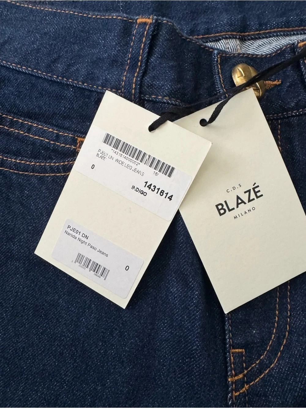 NWT Blazé Dark Nariida Night Paso High Rise Straight Jeans 0